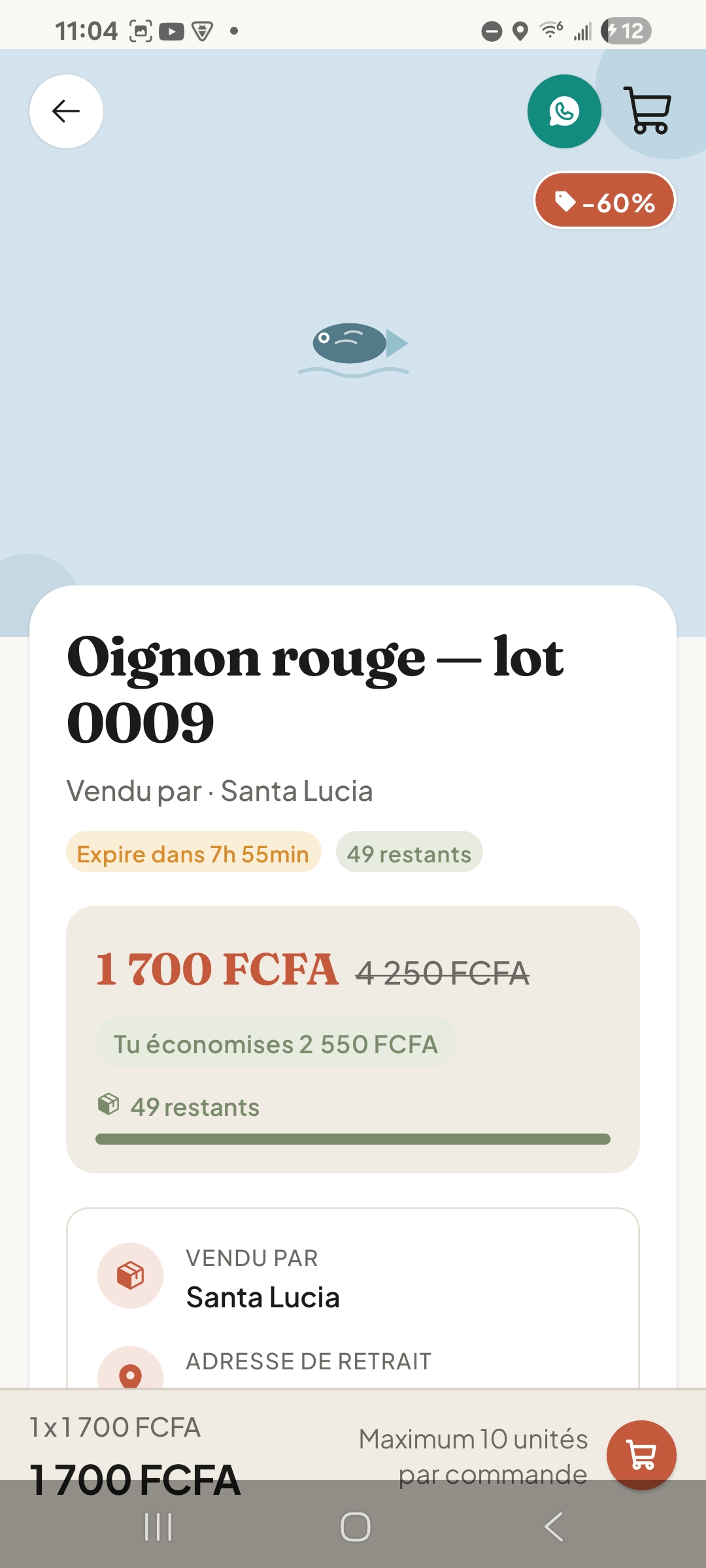 Fiche d'une offre flash